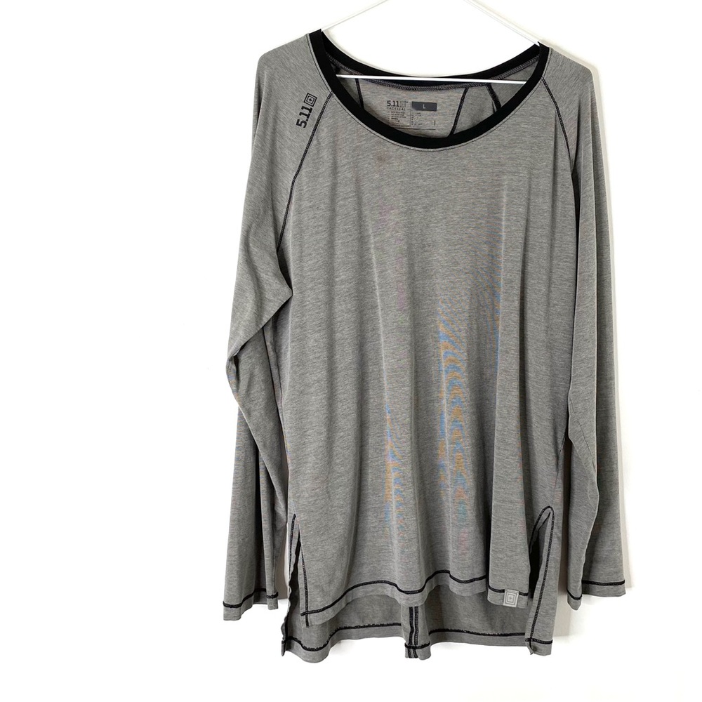 5.11 Tactical Two Tone Grey Black Crew Neck Long Sleeve Top